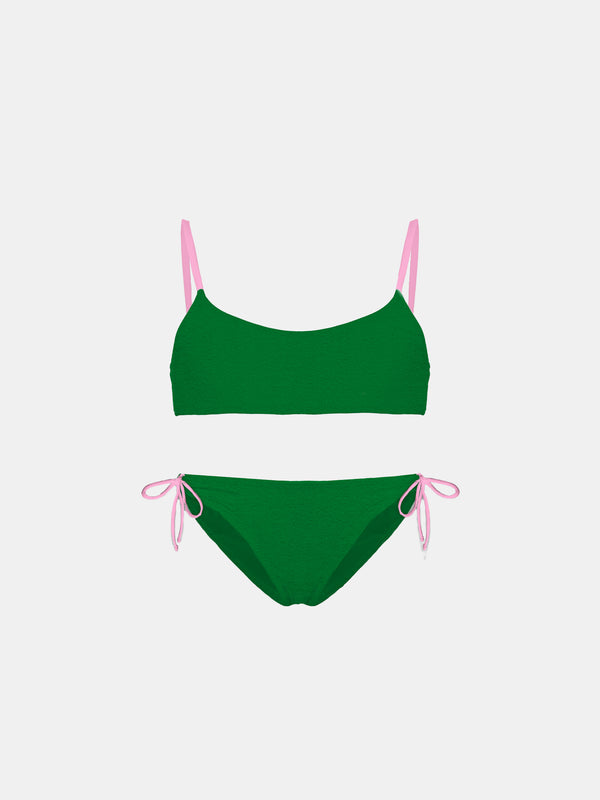 Frottee-Bralette-Bikini für Mädchen