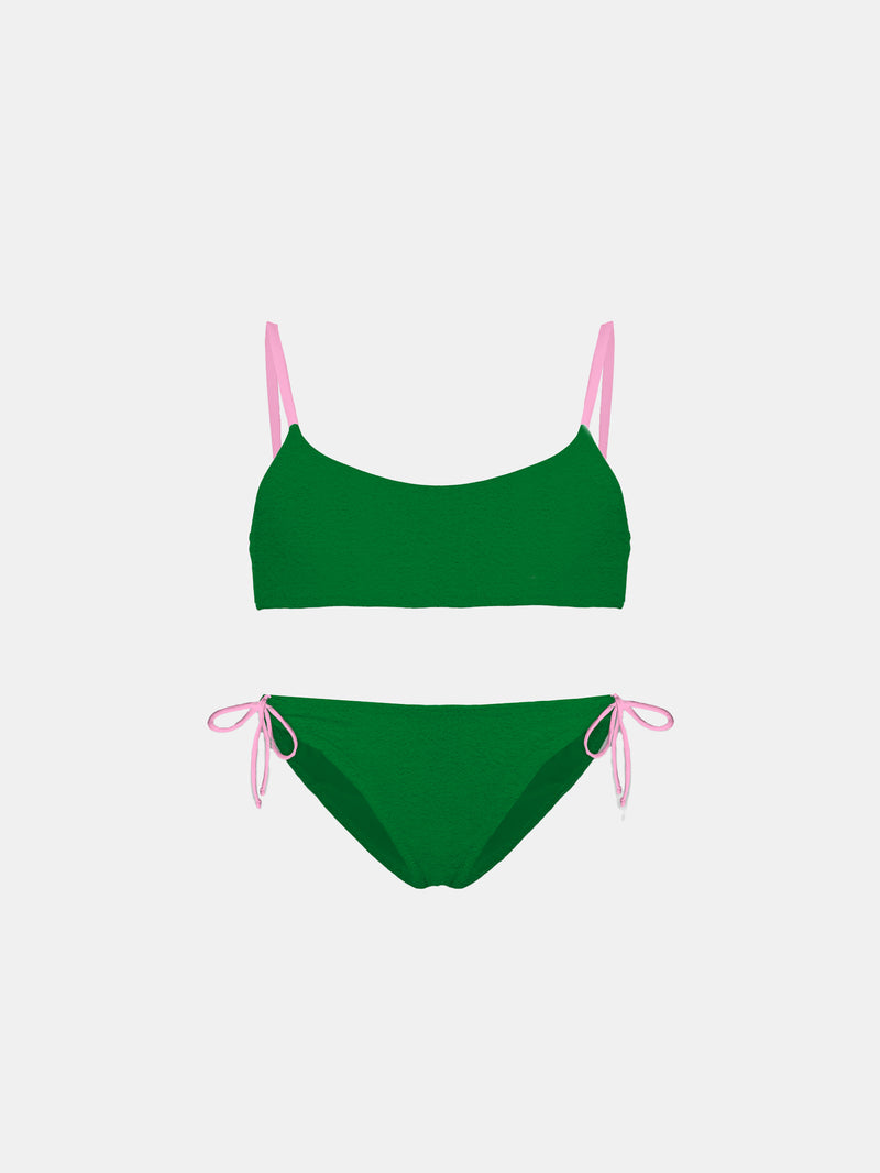 Frottee-Bralette-Bikini für Mädchen