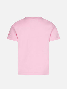 Girl cotton jersey crewneck t-shirt Elly with Fiorucci Angels print | FIORUCCI SPECIAL EDITION