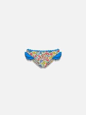 Slip da bagno da bambina con volant stampa fiori | EDIZIONE SPECIALE LIBERTY