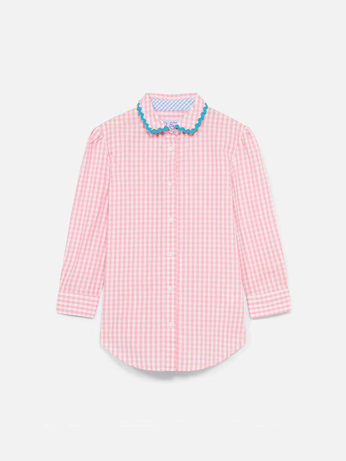 Camicia da bambina con stampa vichy