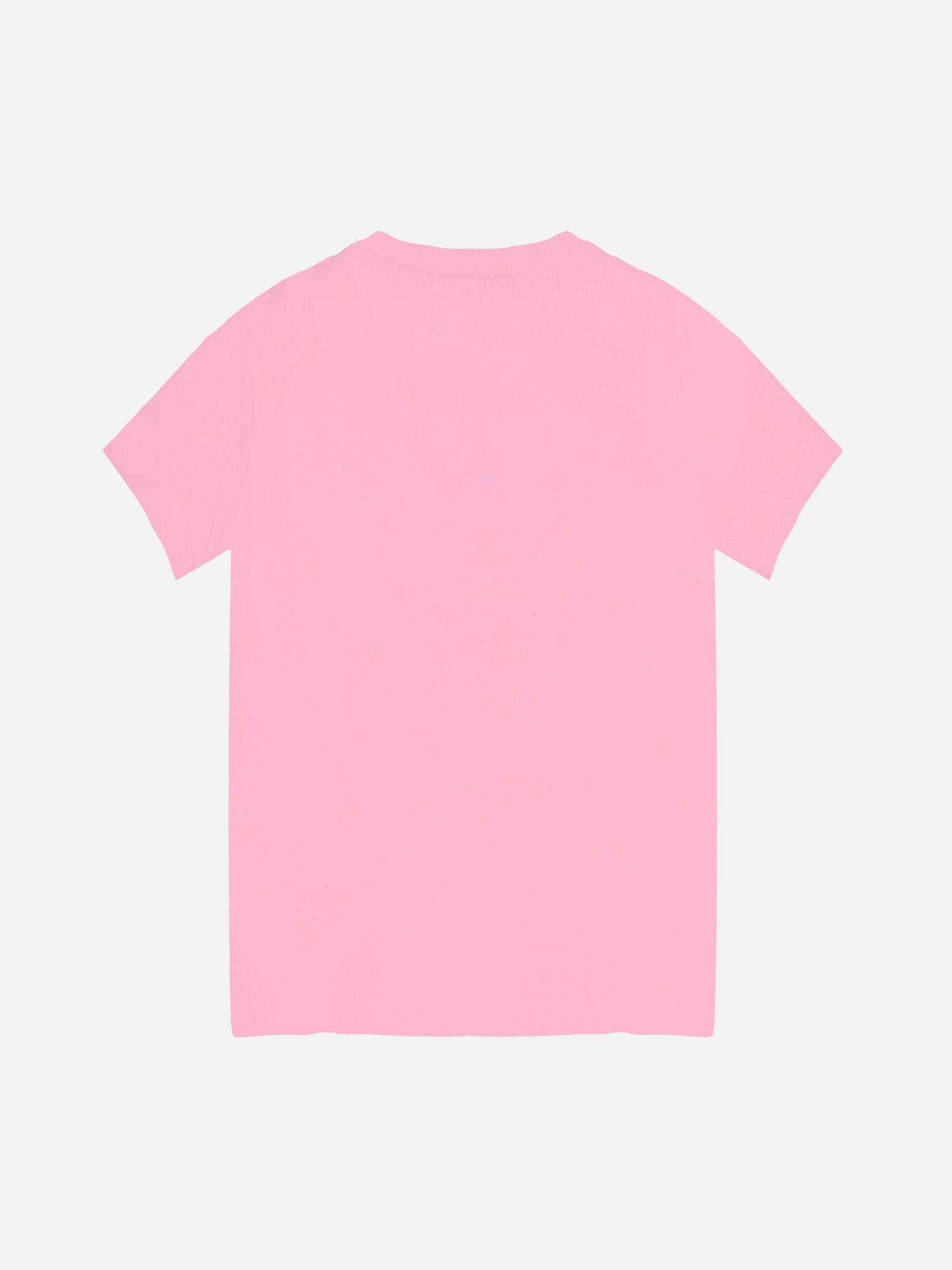 T-shirt da bambina rosa con scritta ricamata