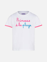 Mädchen-T-Shirt mit Princess à la plage-Schriftzug und Stickerei