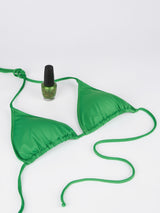 Grüner Triangel-Bikini für Damen