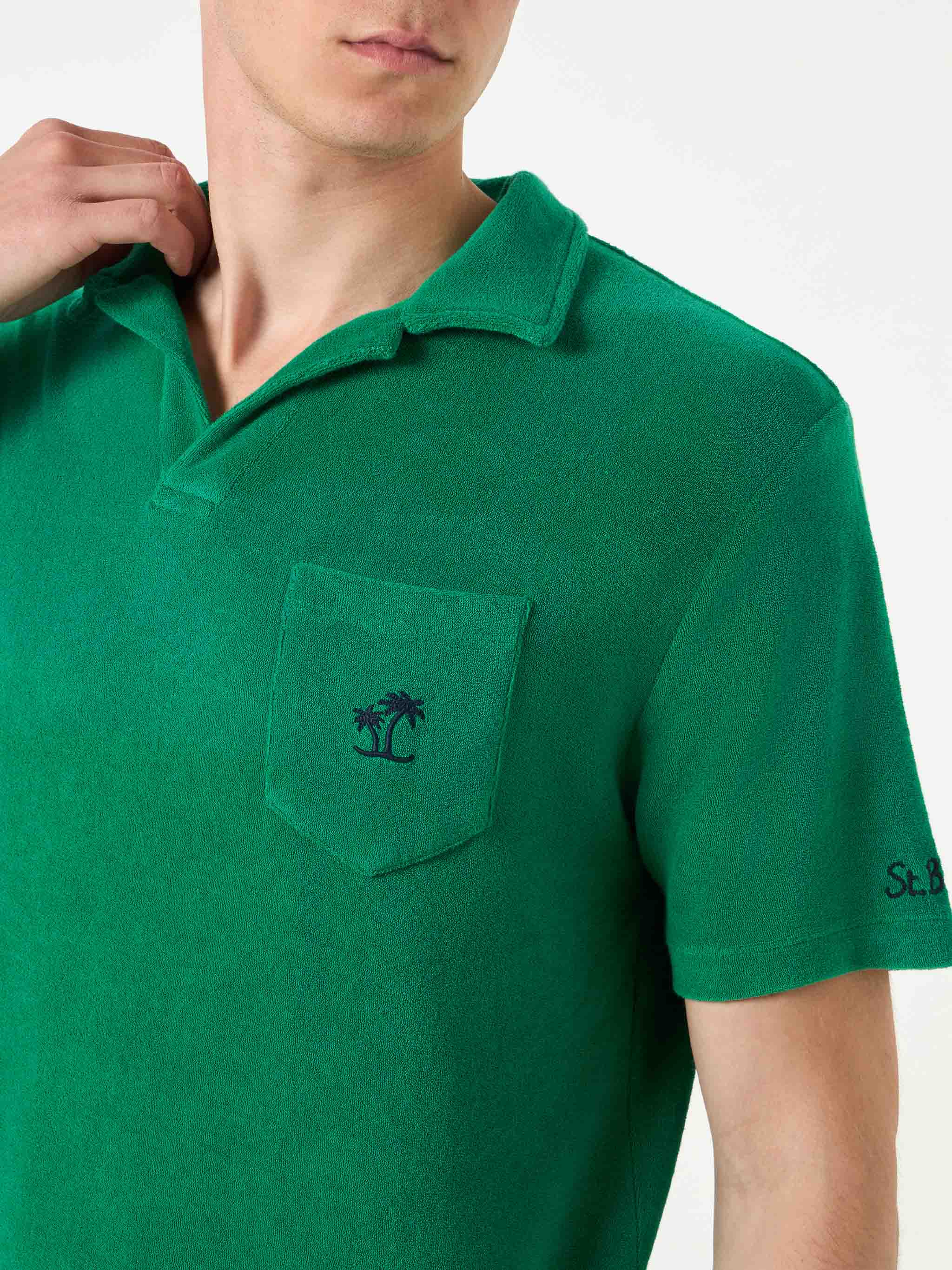 Man green terry polo – MC2 Saint Barth