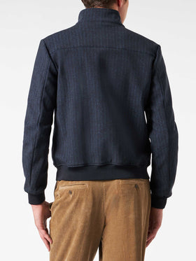 Man mid-weight herringbone bomber jacket Traveler