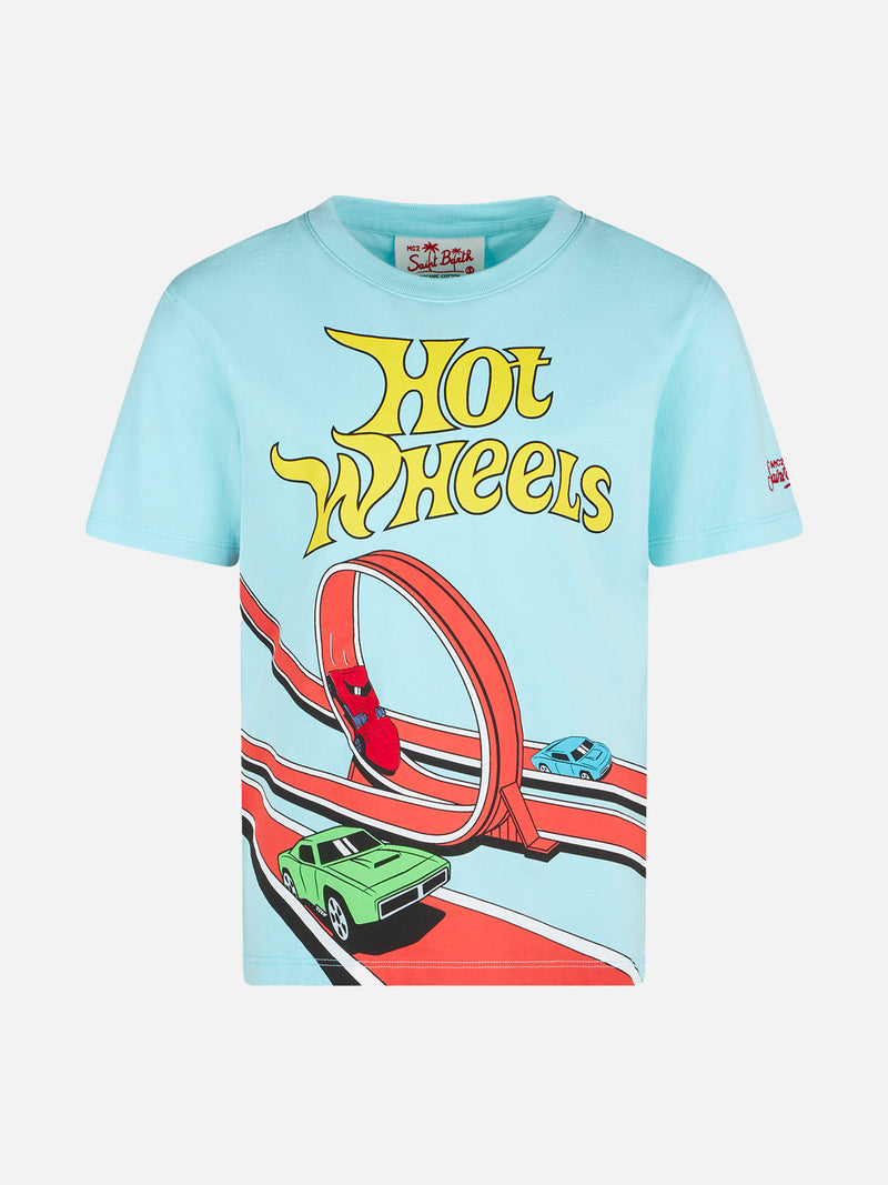 Wassergrünes Baumwoll-T-Shirt für Jungen mit Hot Wheels-Aufdruck | HOT WHEELS SONDEREDITION