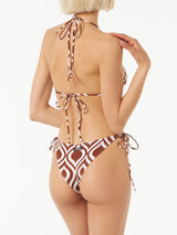 Woman triangle bikini with pattern