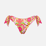 Woman swim briefs with ikat print