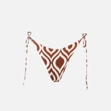 Woman swim briefs with pattern