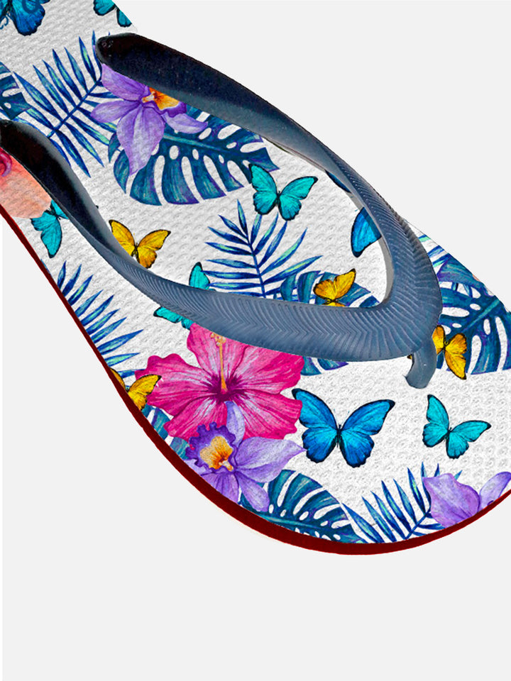 Flip Flops for woman butterfly print