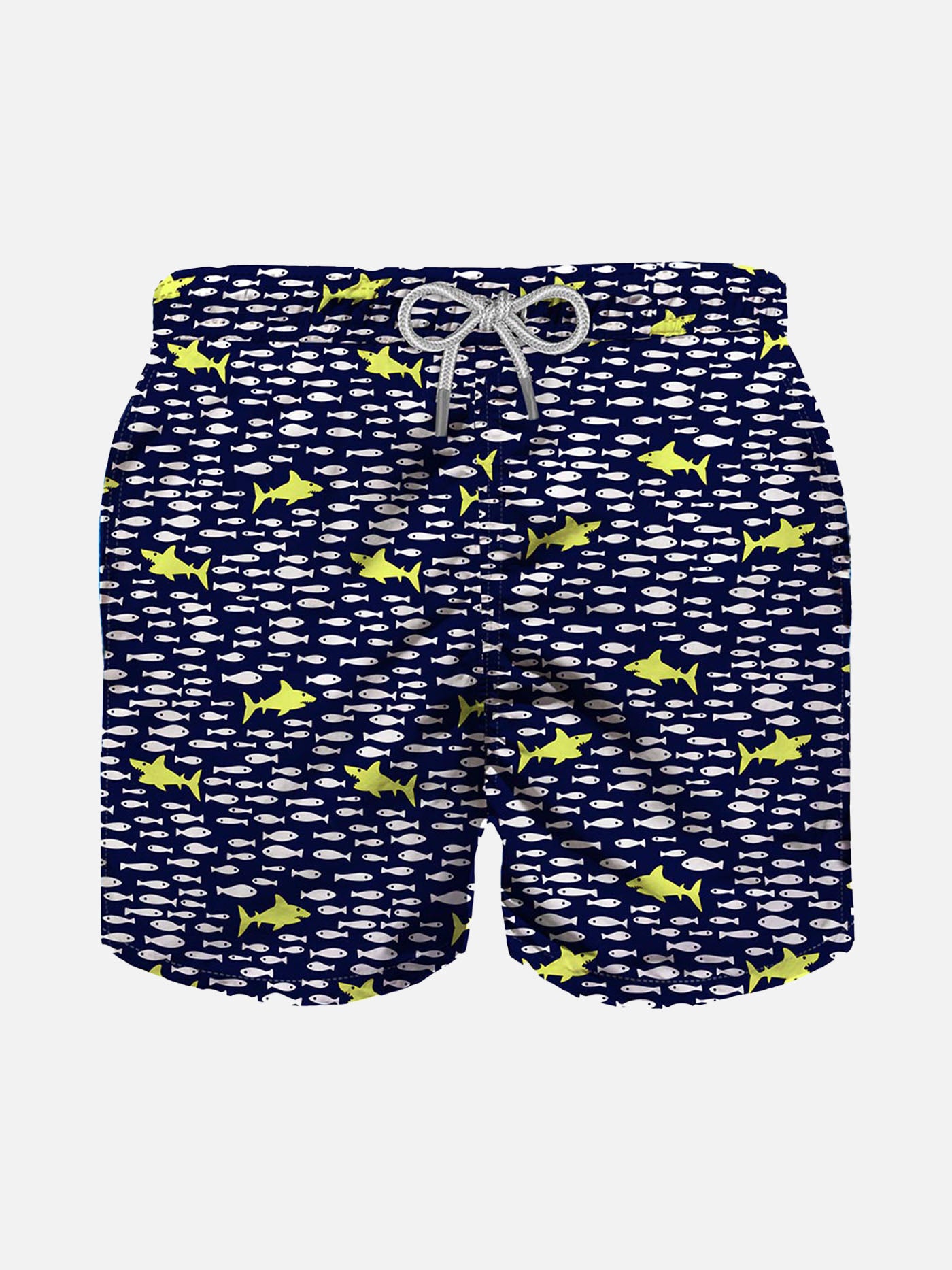 Boy swim shorts with sharks and fishes print - MC2 Saint Barth