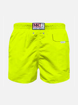 Fluo yellow light fabric boy swim shorts | Pantone® Special Edition