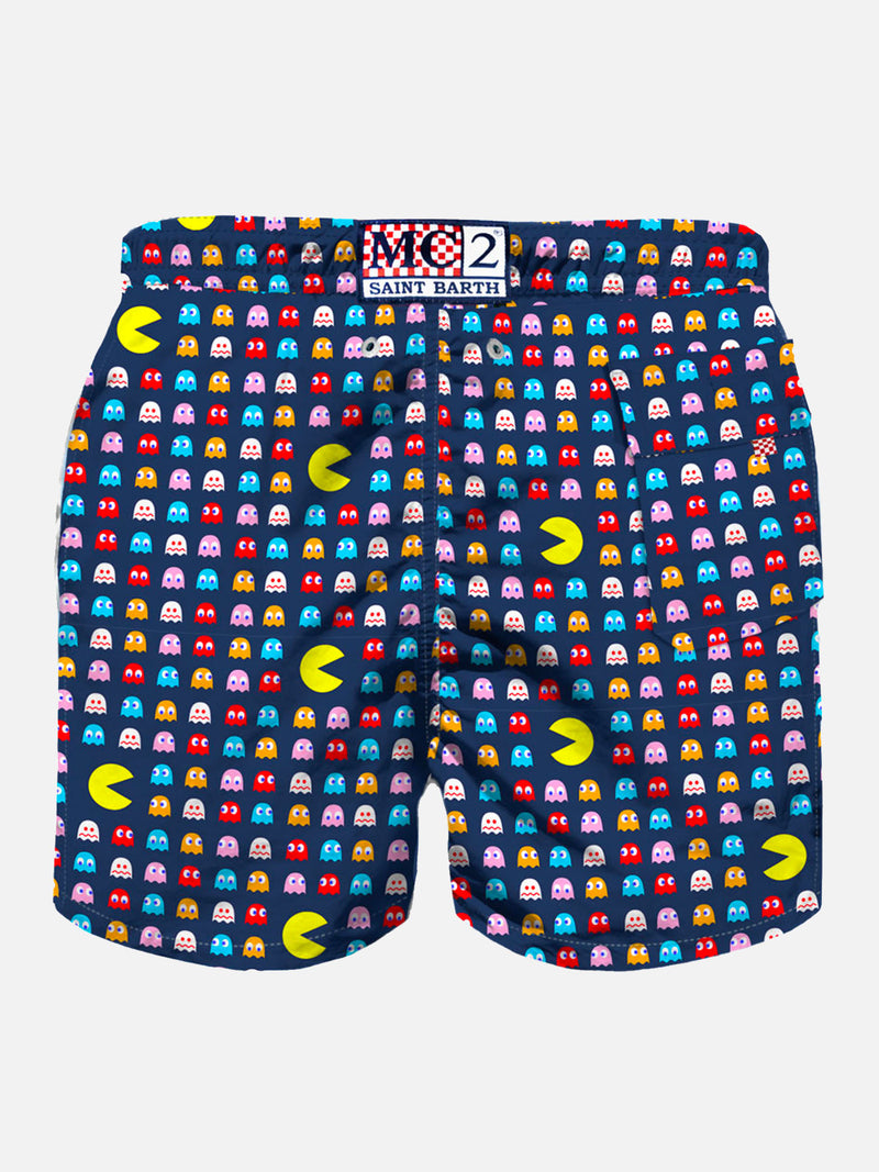 Badeshorts aus leichtem Stoff mit Pac-Man©-Print | Pac-Man© Sonderausgabe