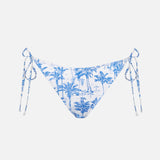 Woman classic swim briefs Virgo with toile de jouy print