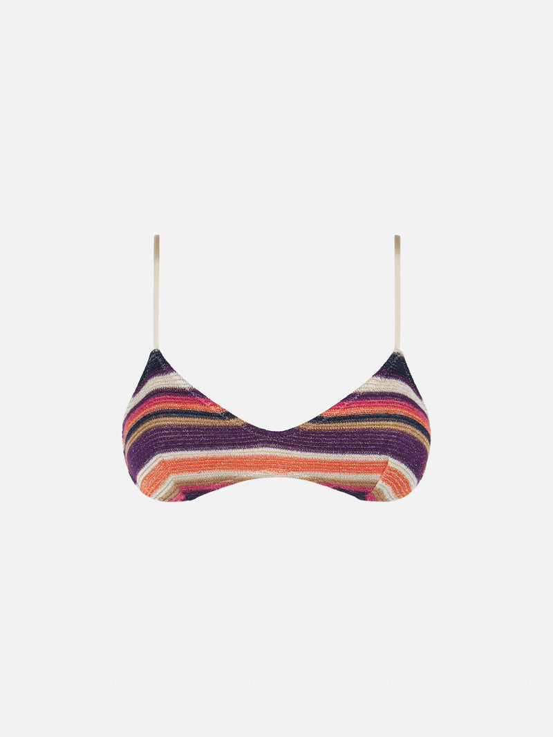 Mehrfarbiges lila Bralette