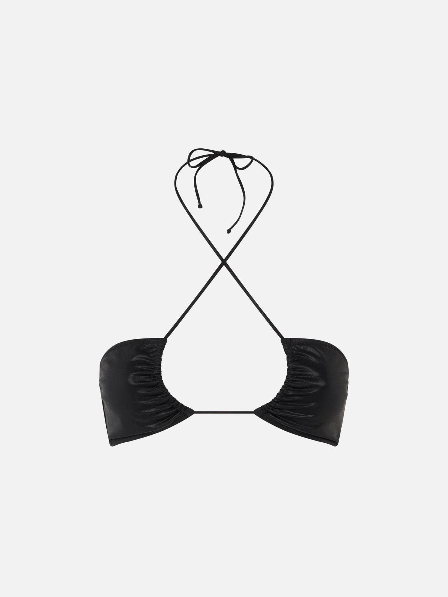 Woman lamina black bandeau top