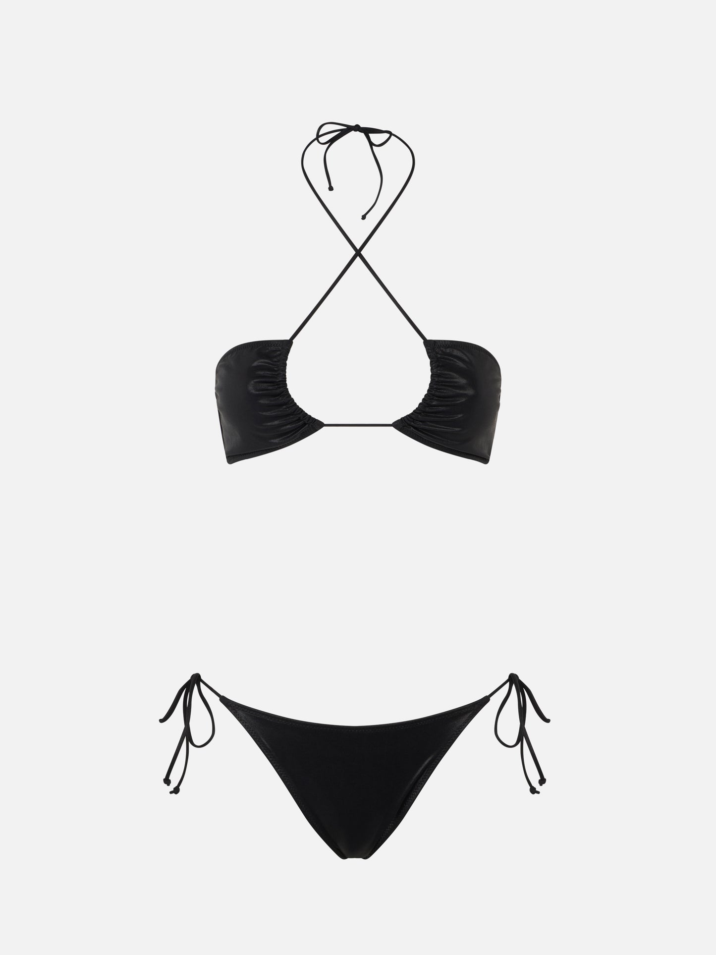 Schwarzer Bandeau-Bikini Lamina für Damen
