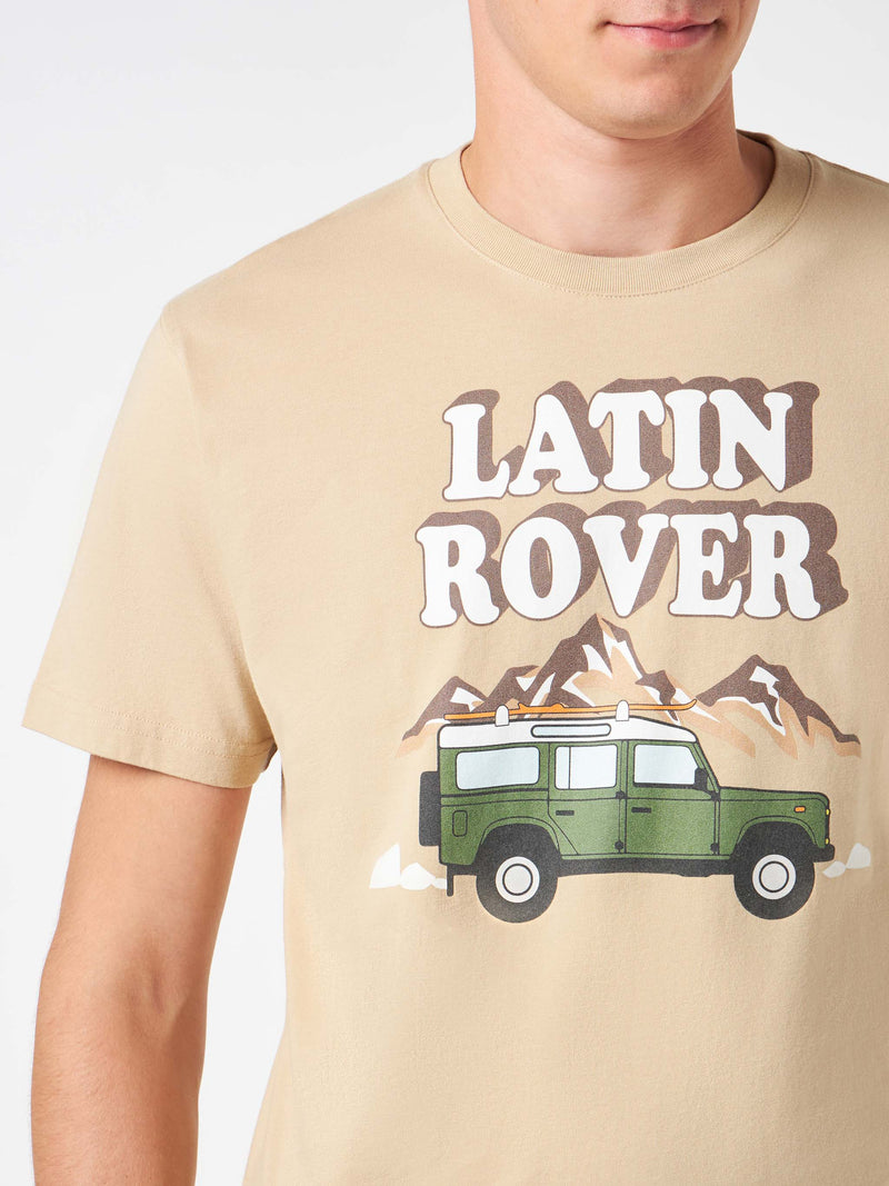 Man heavy cotton t-shirt with Latin Rover print