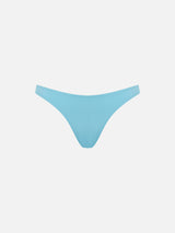 Woman light blue cheeky swim briefs