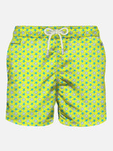 Herren-Badeshorts aus leichtem Stoff mit Seestern-Print