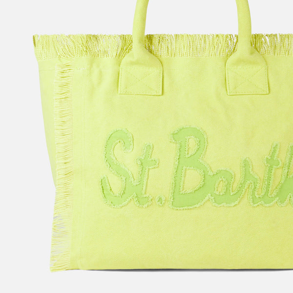 Vanity light green canvas shoulder bag