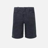 Boy blue linen bermuda