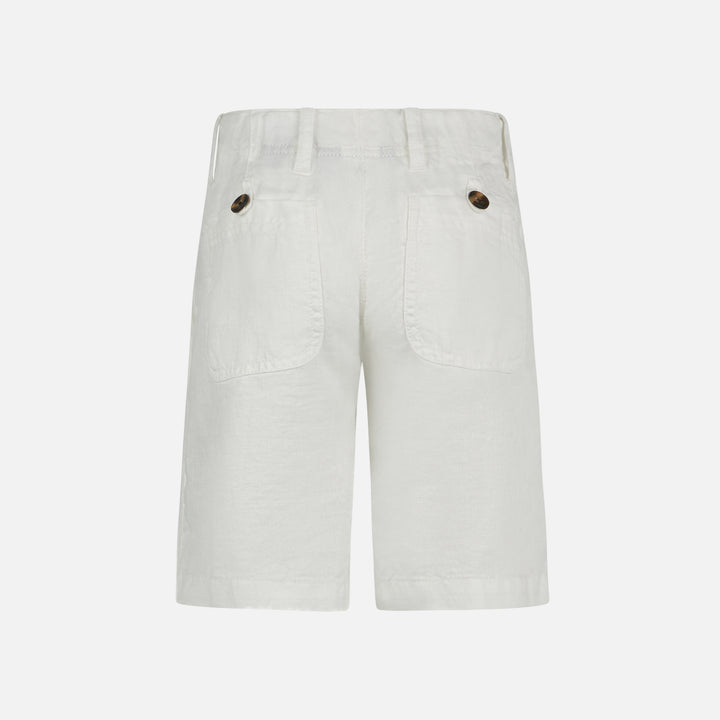 Boy white linen bermuda - MC2 Saint Barth