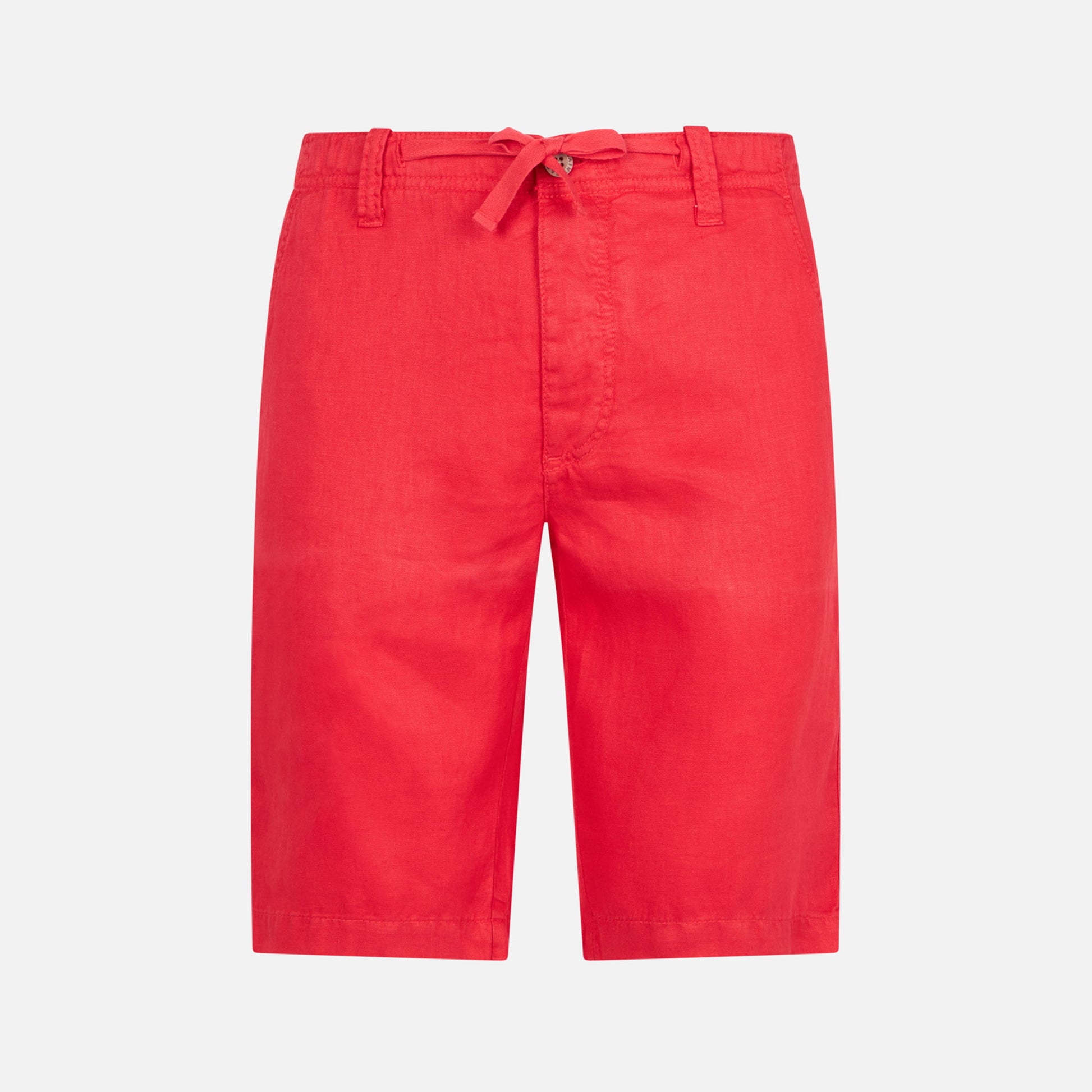 Linen Bermuda Red Shorts - MC2 Saint Barth