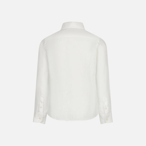 White linen kid shirt Agnes