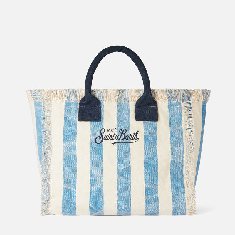 Borsa a spalla Vanity in canvas con stampa Los Angeles