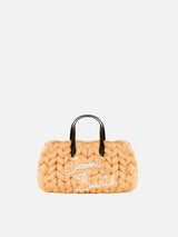 Beige jumbo tricot Vivian handbag