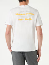 Herren-T-Shirt aus Baumwolle mit Magnum Marine Saint Barth-Aufdruck