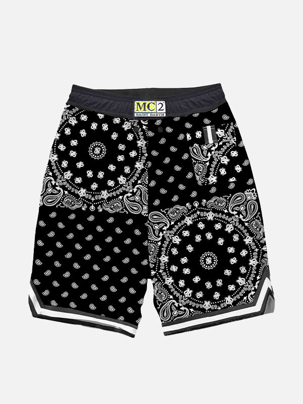 Jungen-Badeshorts im Surf-Stil mit Bandanna-Print