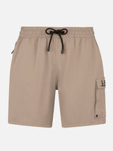 Herren beige Comfort Travel Badeshorts