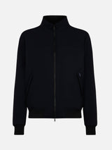 Man mid-weight black bomber jacket