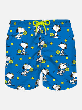Man light fabric swim shorts with Snoopy Padel print | SNOOPY - PEANUTS™ SPECIAL EDITION