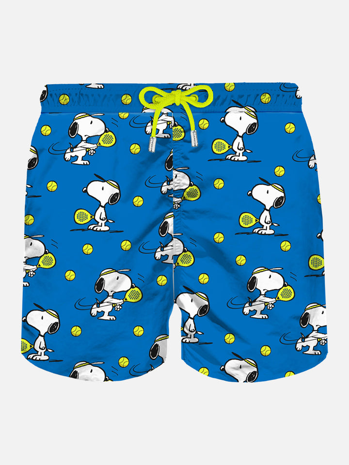 Herren-Badeshorts aus leichtem Stoff mit Snoopy Padel-Aufdruck | SNOOPY – PEANUTS™ SONDEREDITION