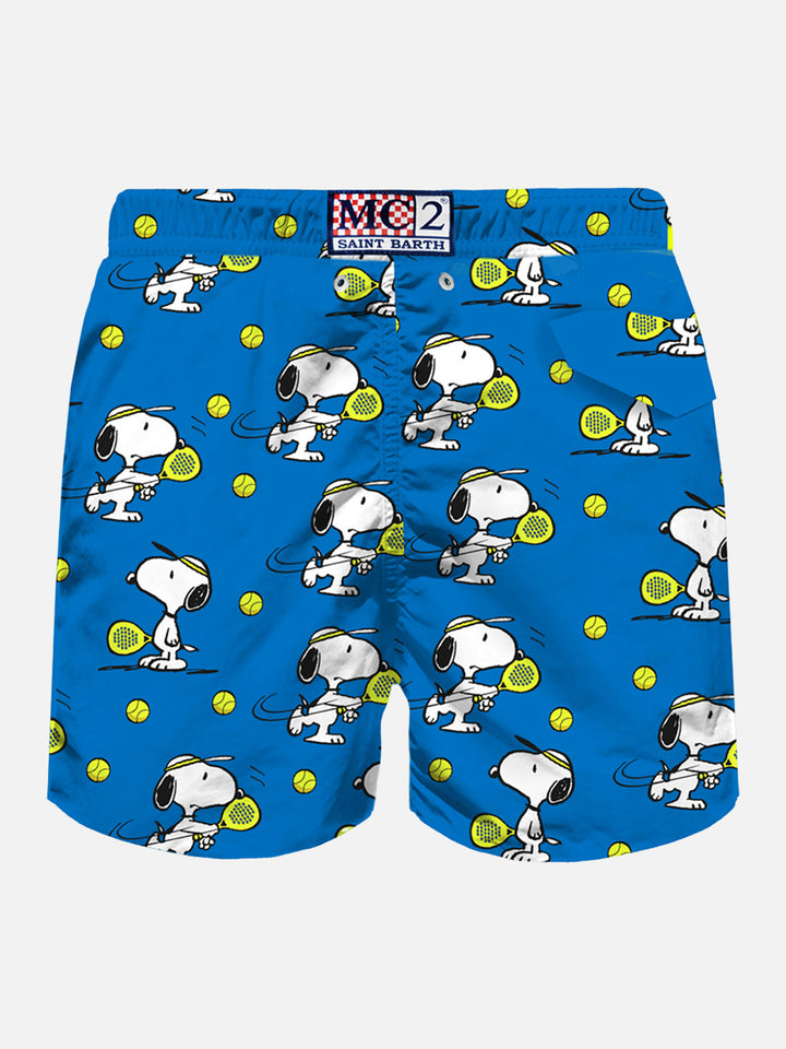 Herren-Badeshorts aus leichtem Stoff mit Snoopy Padel-Aufdruck | SNOOPY – PEANUTS™ SONDEREDITION