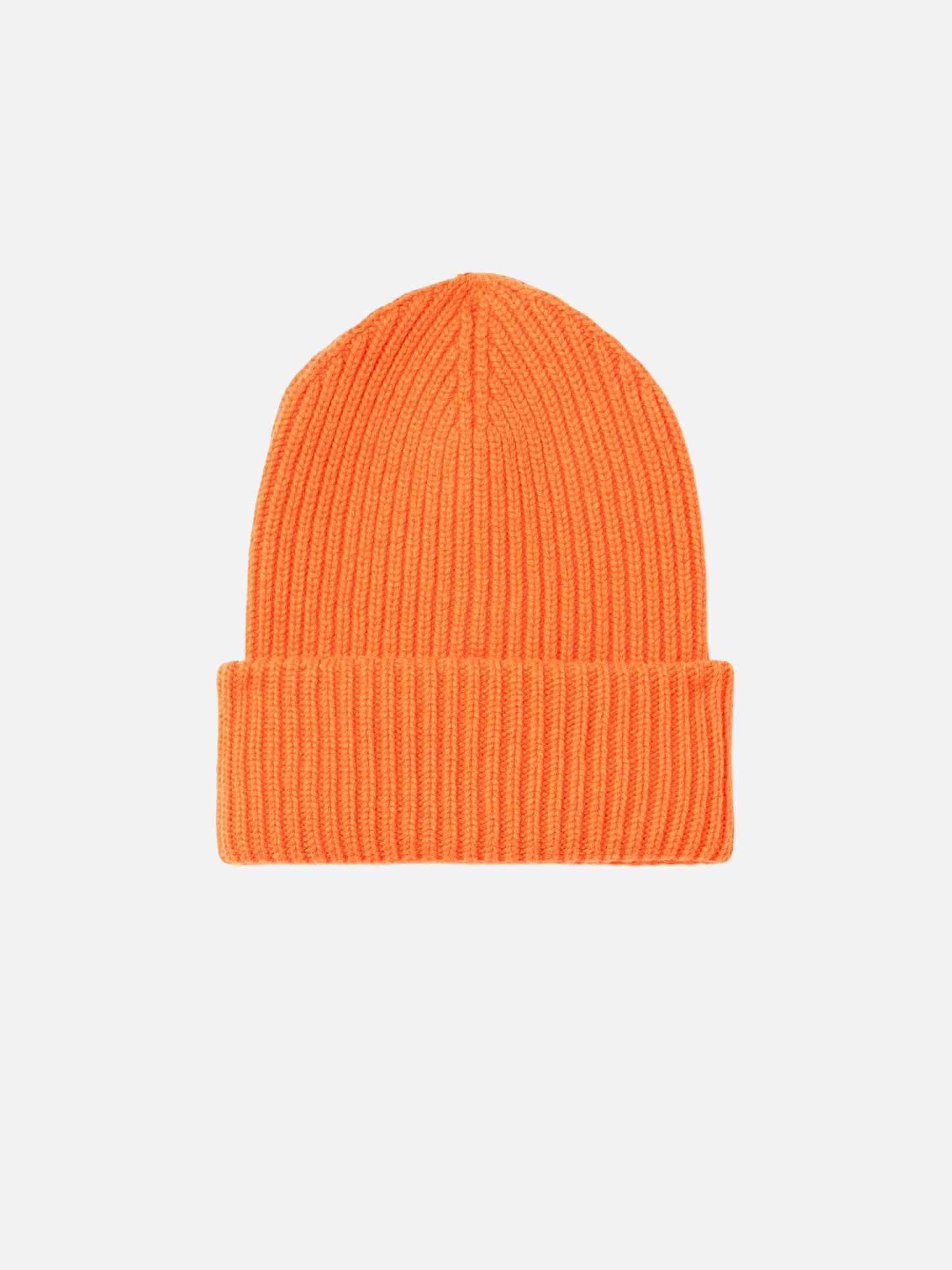 Man fluo orange knit beanie
