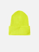 Man fluo yellow knit beanie