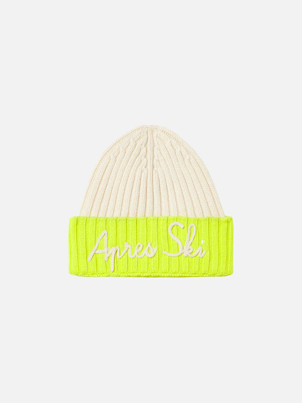 Boy knit beanie with Apres Ski embroidery