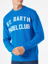 Man sweater with St. Barth Padel Club lettering