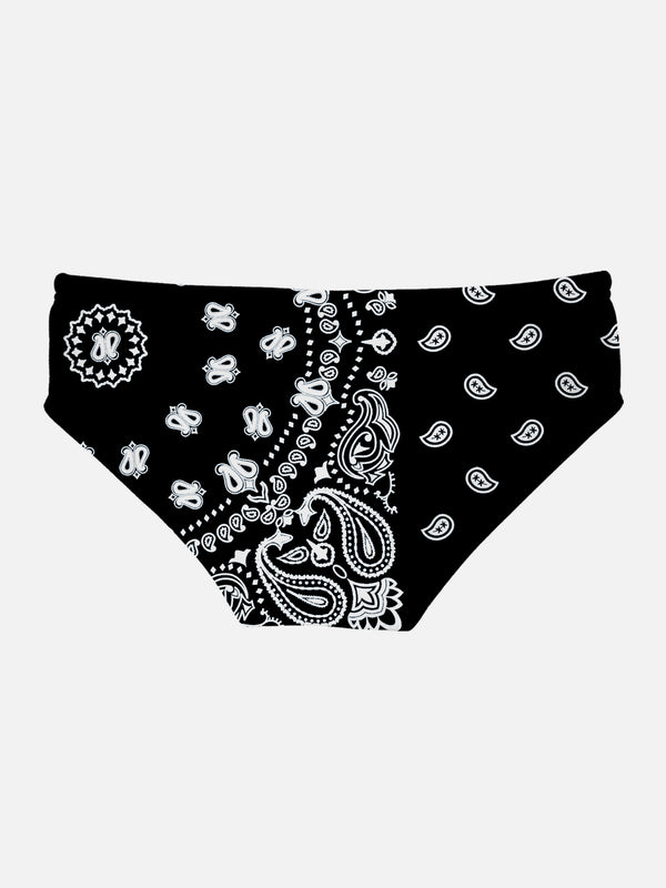 Man swim briefs foulard print