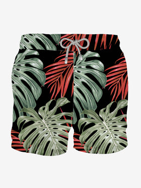 Man classic swim shorts with tropical print - MC2 Saint Barth