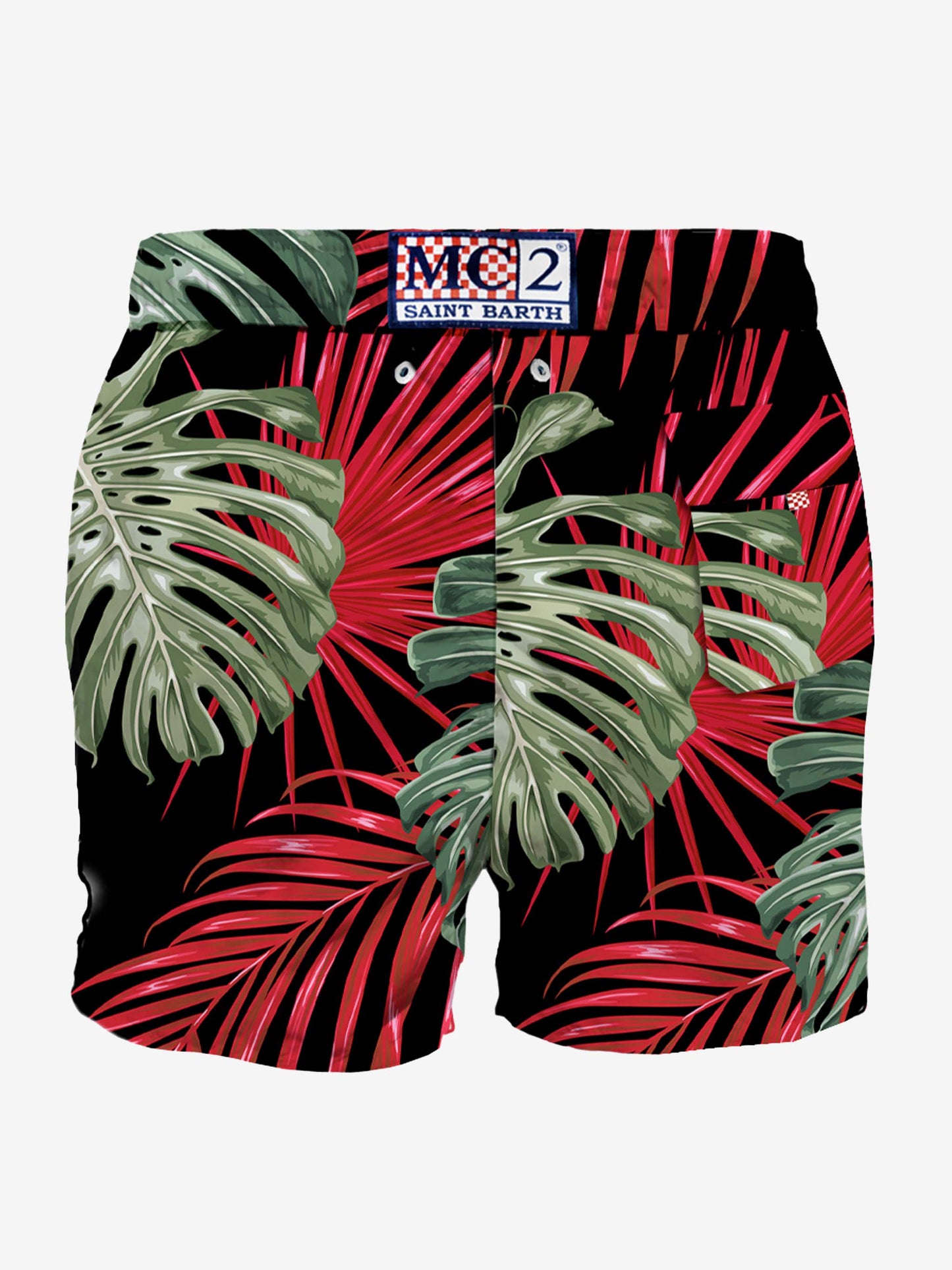 Man classic swim shorts with tropical print - MC2 Saint Barth