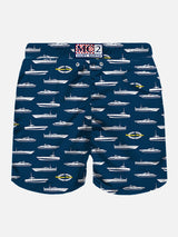 Herren-Badeshorts aus leichtem Stoff mit Magnum Marine-Print | MAGNUM MARINE SONDEREDITION