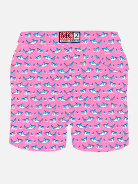 Lighting shark print swim shorts