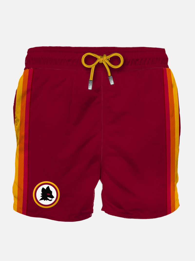 Klassische Herren-Badeshorts mit AS ROMA-Aufnäher | AS ROMA SPECIAL EDITION