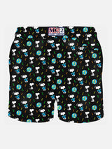 Man light fabric swim shorts with Snoopy print| Peanuts® Special Edition